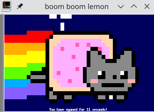 nyancat in xterm